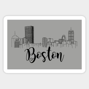 Boston Skyline 4 Sticker